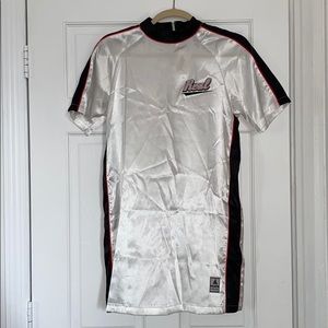 White/black/red dress, never worn, negotiable